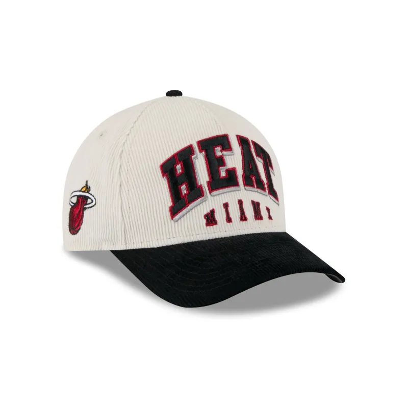 Miami Heat Stacked Corduroy 9FORTY M-Crown A-Frame Snapback Hat sold by New Era