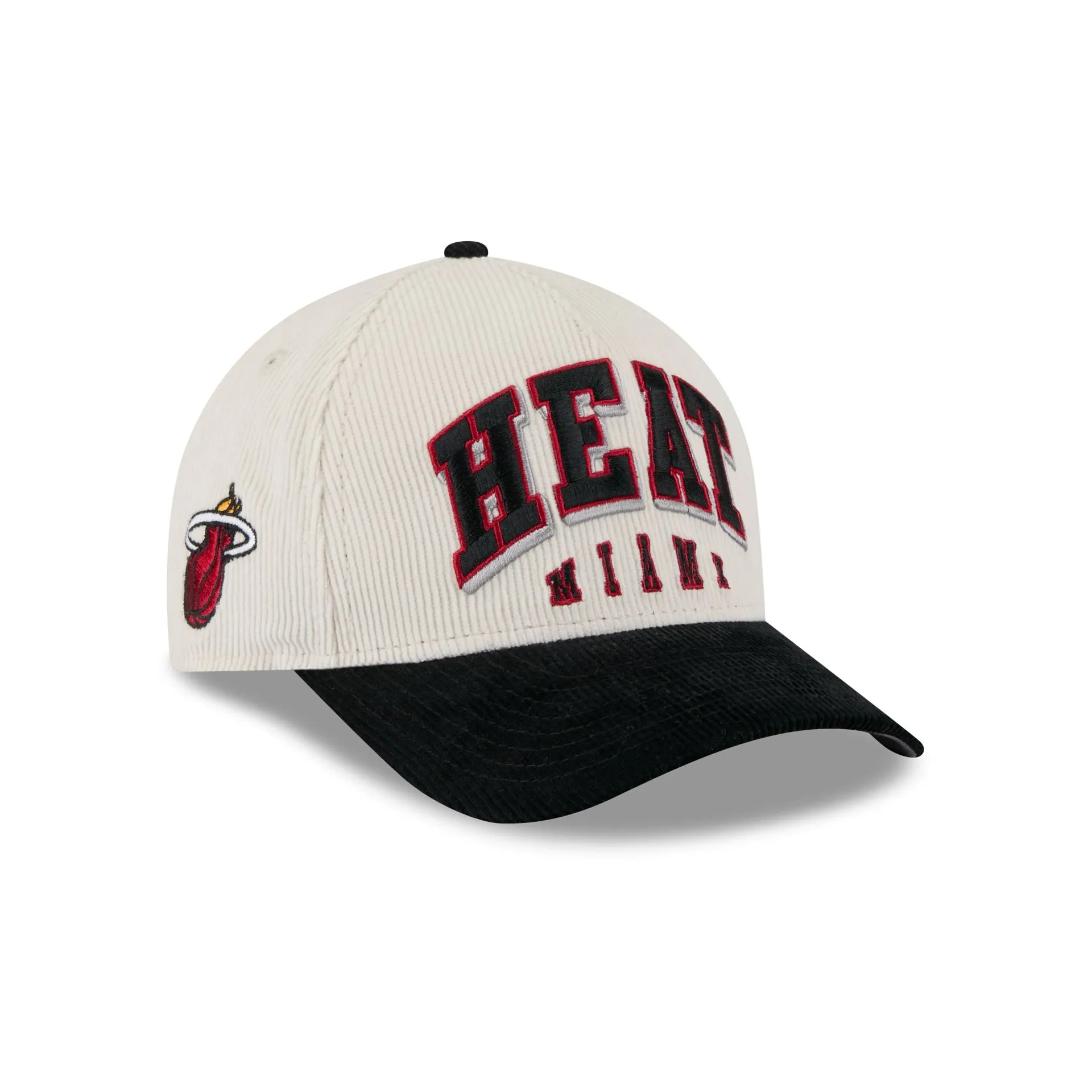 Miami Heat Stacked Corduroy 9FORTY M-Crown A-Frame Snapback Hat sold by New Era