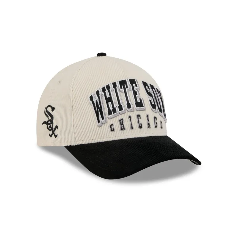Chicago White Sox Stacked Corduroy 9FORTY M-Crown A-Frame Snapback Hat sold by New Era