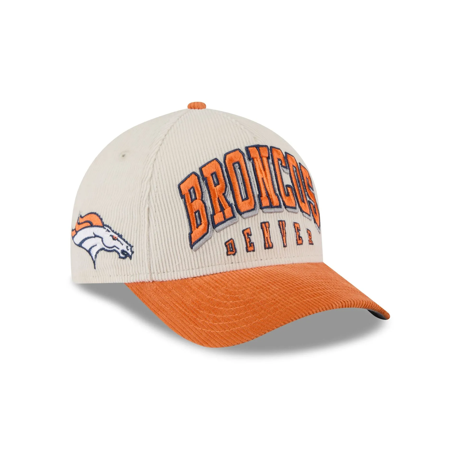 Denver Broncos Stacked Corduroy 9FORTY M-Crown A-Frame Snapback Hat sold by New Era