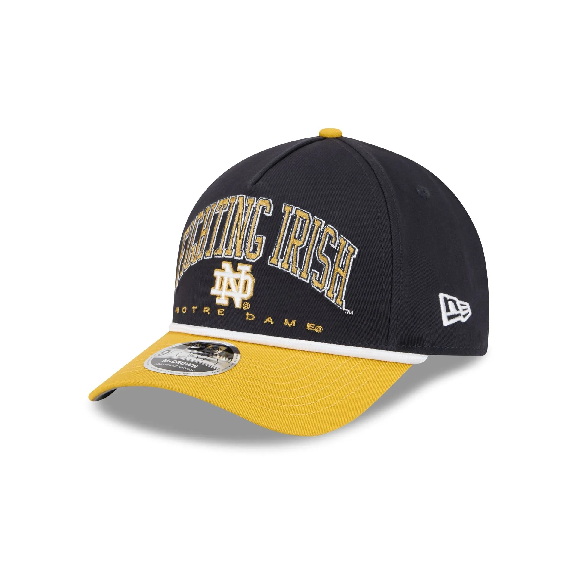 Notre Dame Fighting Irish Arch 9FORTY M-Crown A-Frame Snapback Hat sold by New Era
