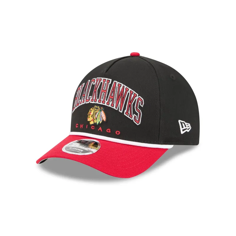 Chicago Blackhawks Arch 9FORTY M-Crown A-Frame Snapback Hat sold by New Era