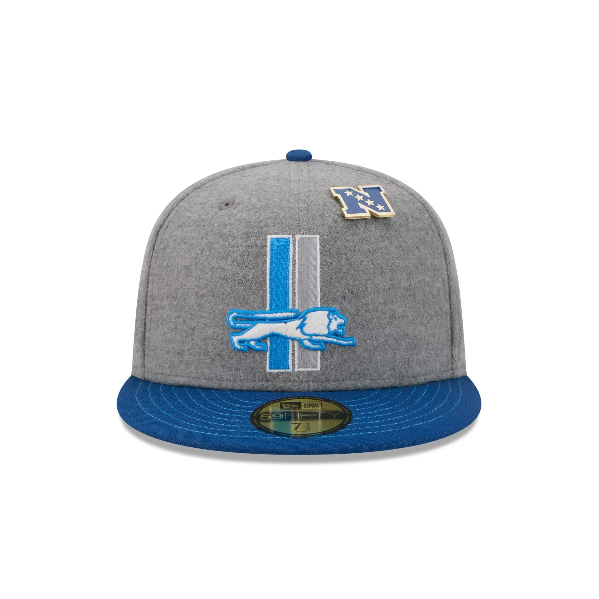Detroit Lions Heather Gray Wool 59FIFTY Fitted Hat sold by New Era product image thumbnail 2
