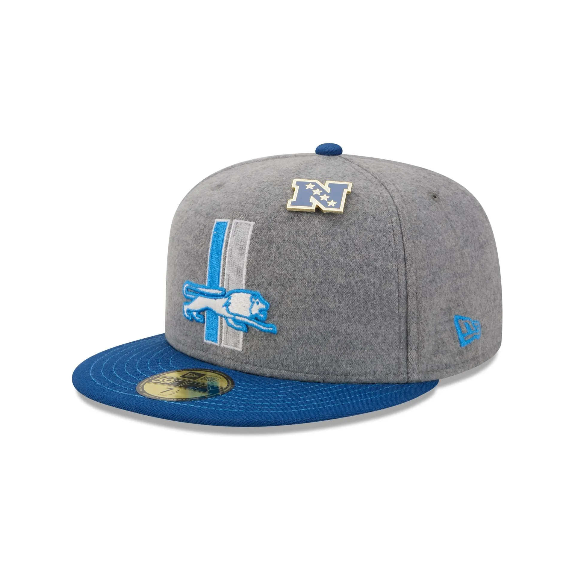 Detroit Lions Heather Gray Wool 59FIFTY Fitted Hat sold by New Era product image thumbnail 3