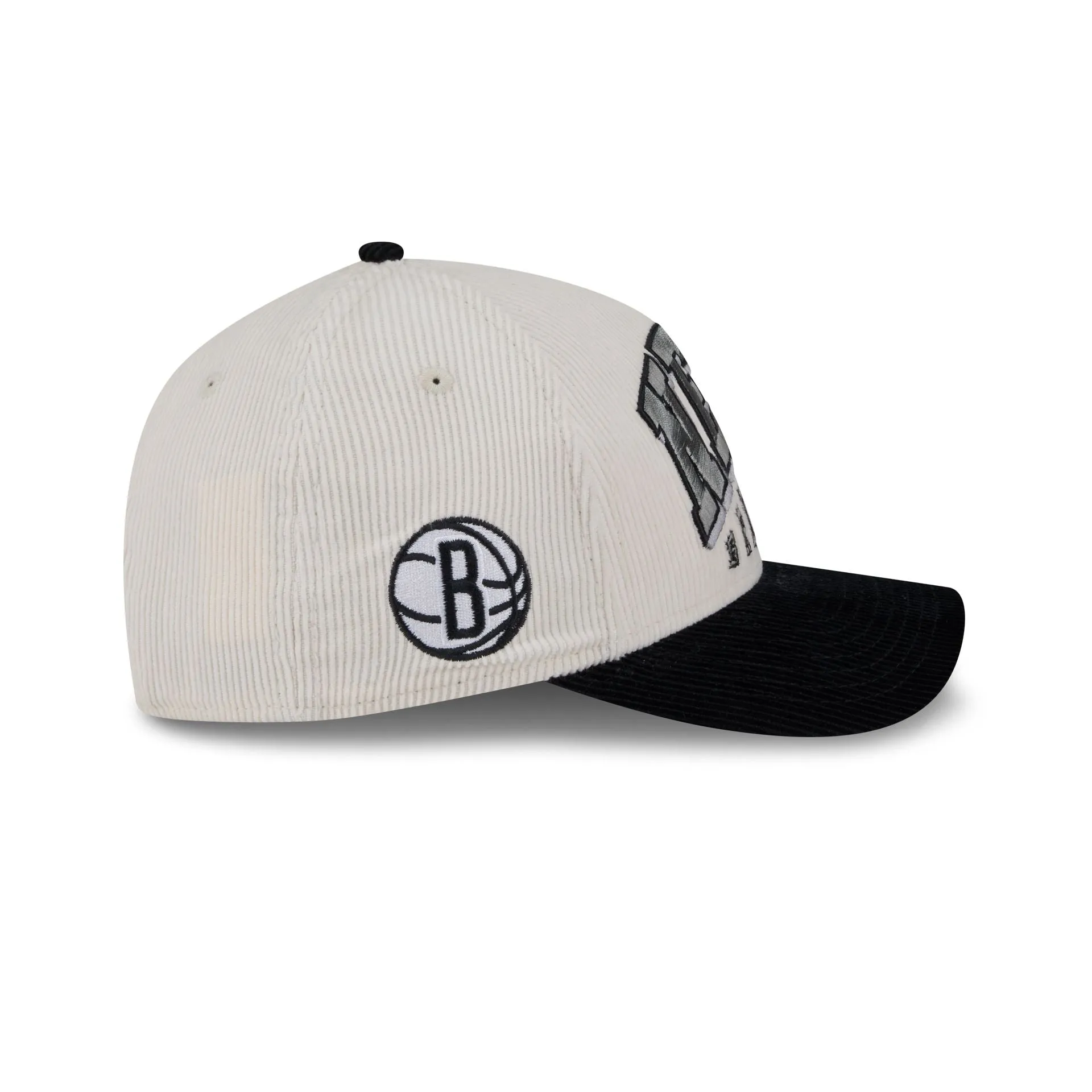 Brooklyn Nets Stacked Corduroy 9FORTY M-Crown A-Frame Snapback Hat sold by New Era product image thumbnail 4