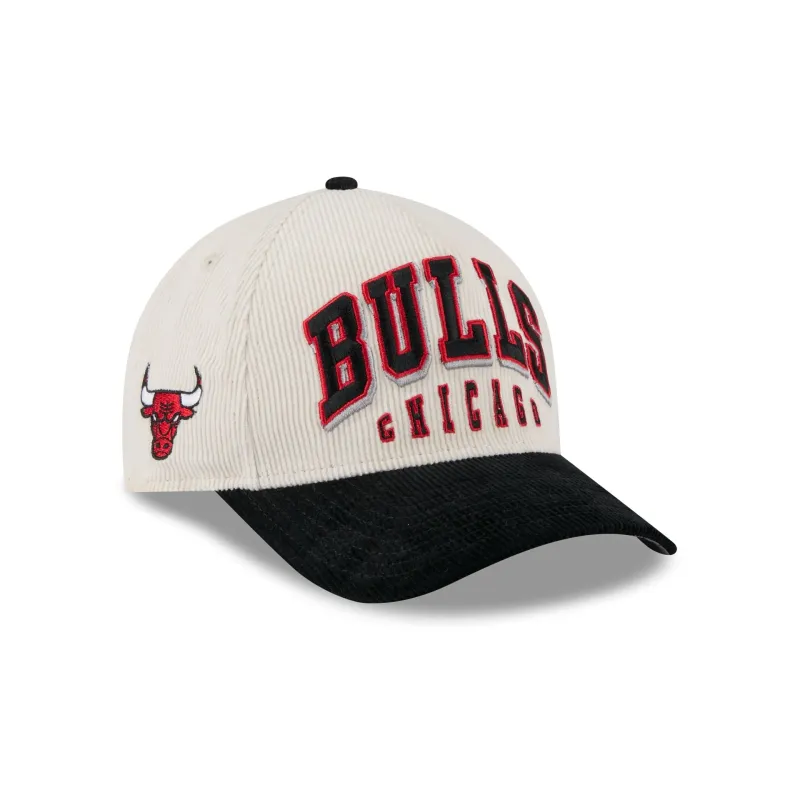 Chicago Bulls Stacked Corduroy 9FORTY M-Crown A-Frame Snapback Hat sold by New Era