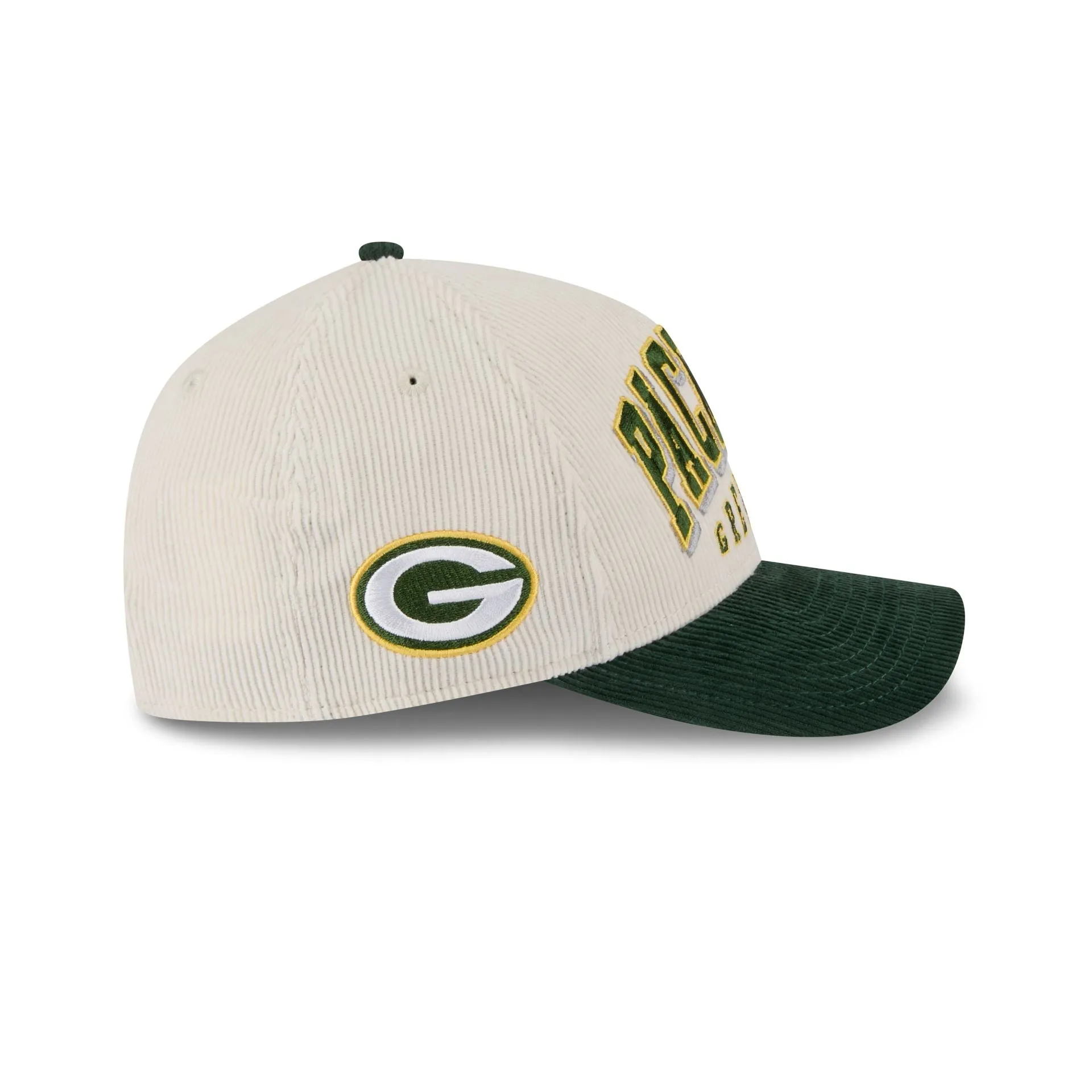 Green Bay Packers Stacked Corduroy 9FORTY M-Crown A-Frame Snapback Hat sold by New Era product image thumbnail 4
