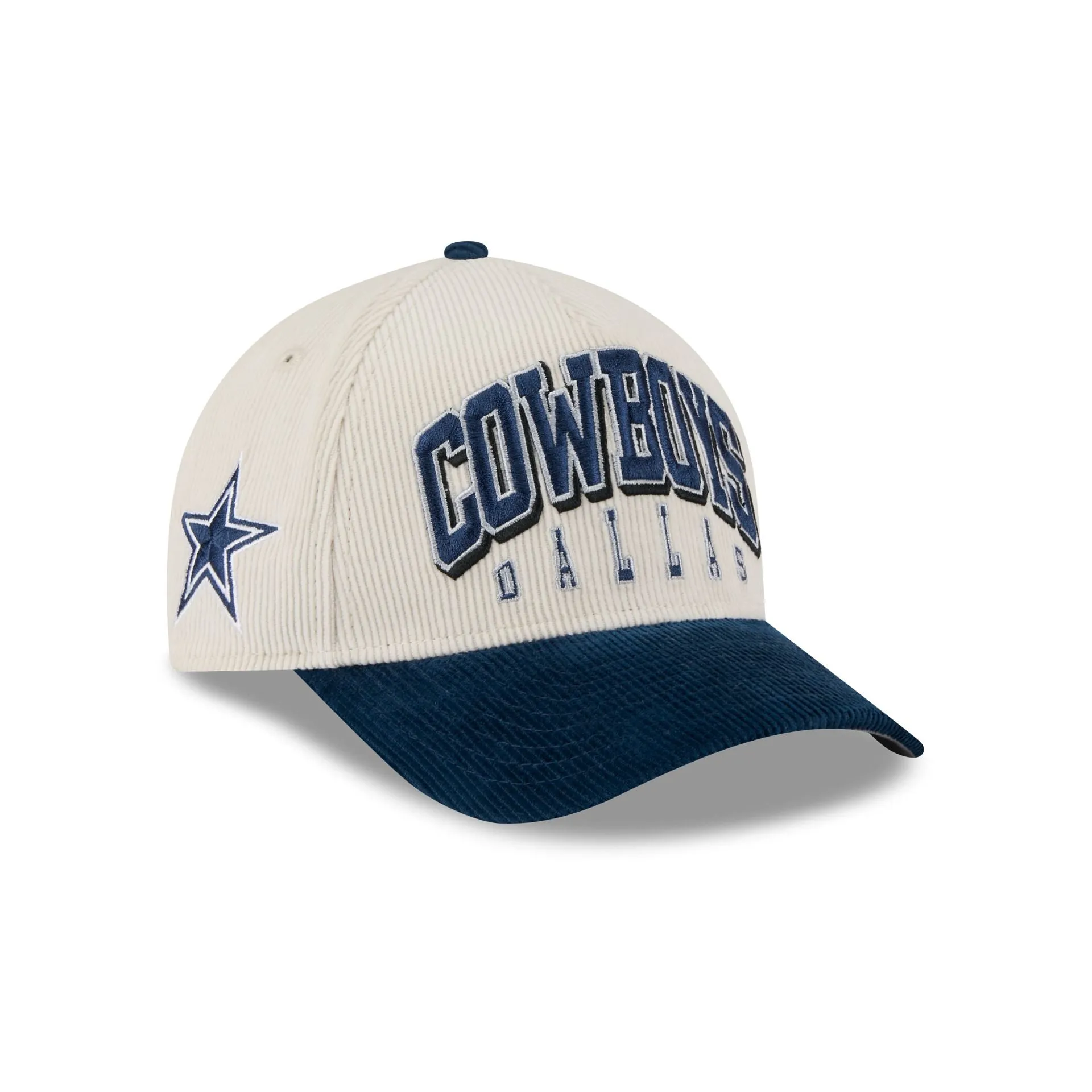Dallas Cowboys Stacked Corduroy 9FORTY M-Crown A-Frame Snapback Hat sold by New Era