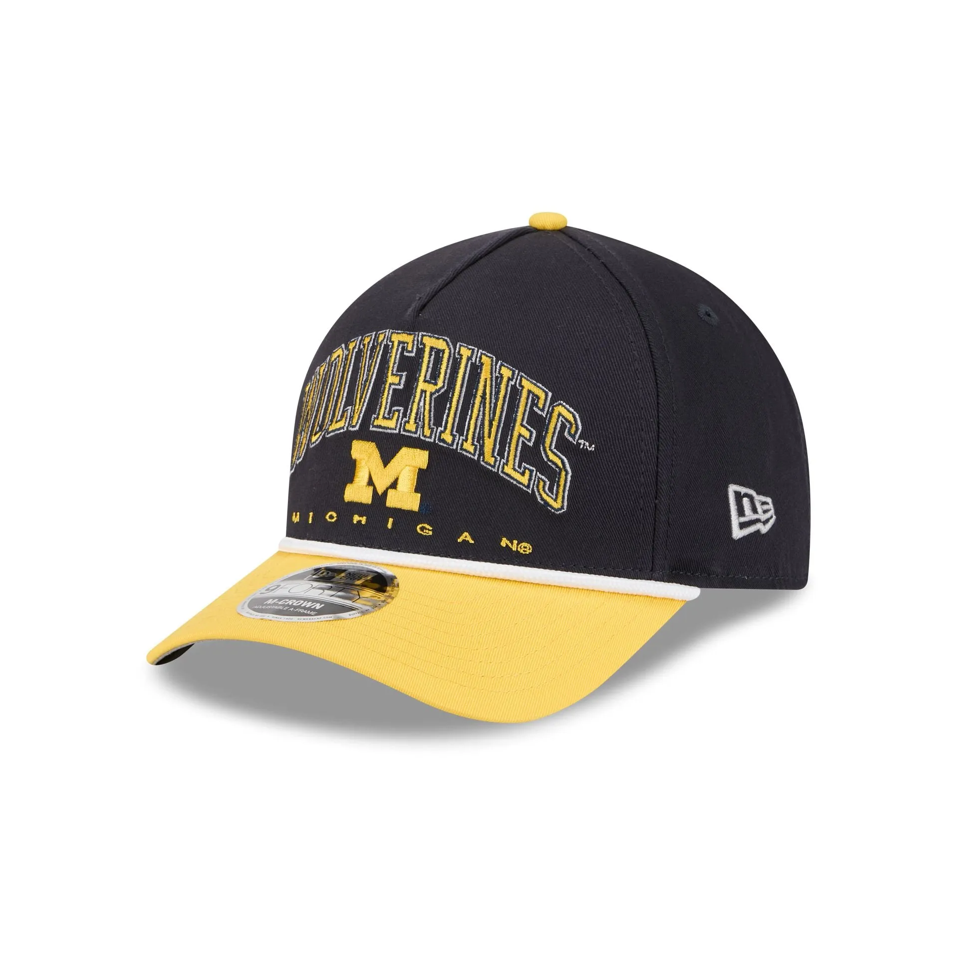 Michigan Wolverines Arch 9FORTY M-Crown A-Frame Snapback Hat sold by New Era