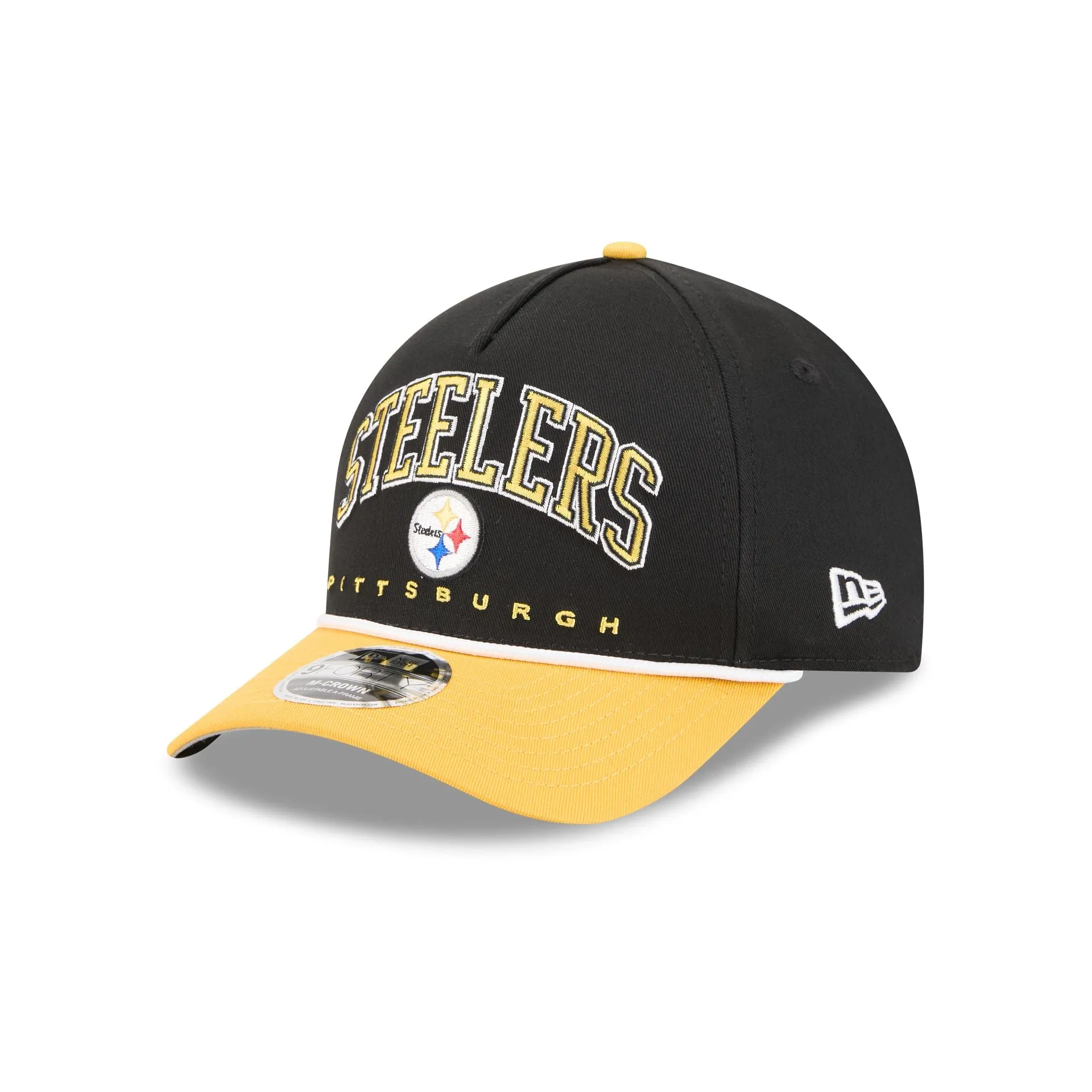 Pittsburgh Steelers Arch 9FORTY M-Crown A-Frame Snapback Hat sold by New Era
