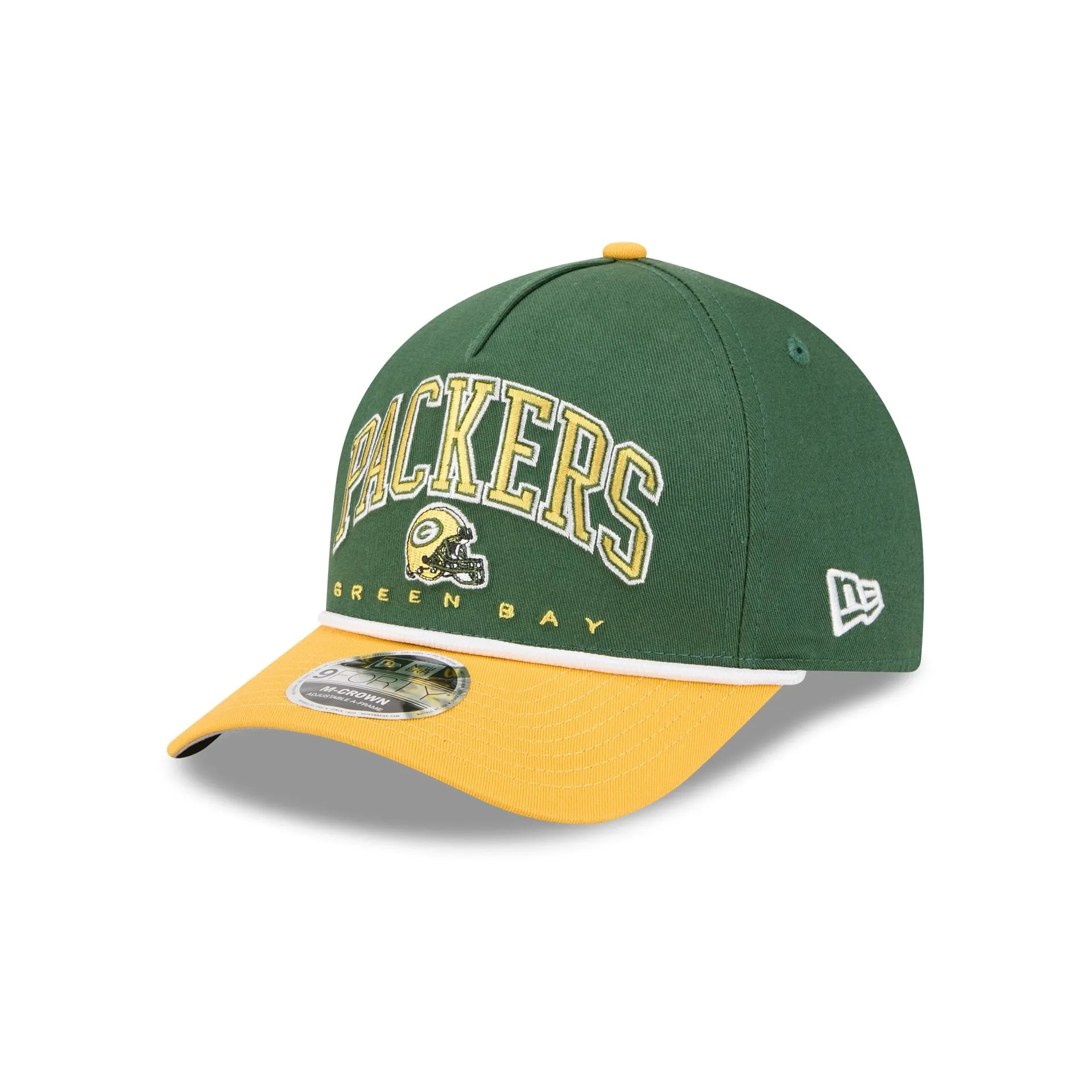 Green Bay Packers Arch 9FORTY M-Crown A-Frame Snapback Hat sold by New Era