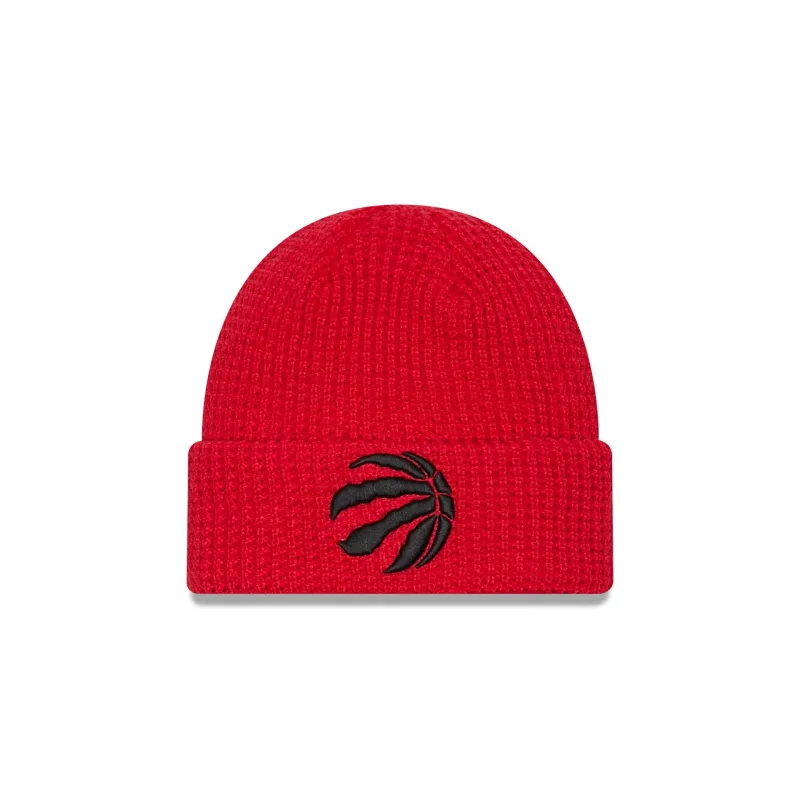 Toronto Raptors Waffle Stitch Knit Beanie Hat sold by New Era