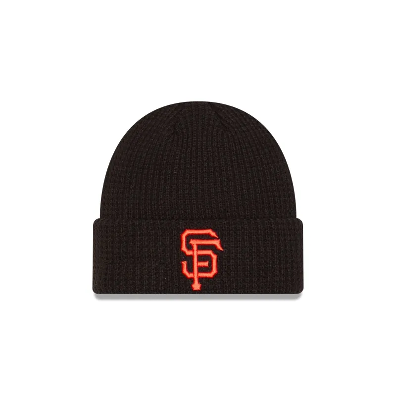 San Francisco Giants Waffle Stitch Knit Beanie Hat sold by New Era