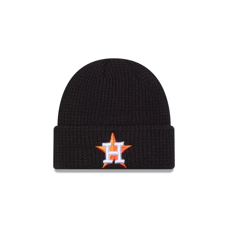 Houston Astros Waffle Stitch Knit Beanie Hat sold by New Era