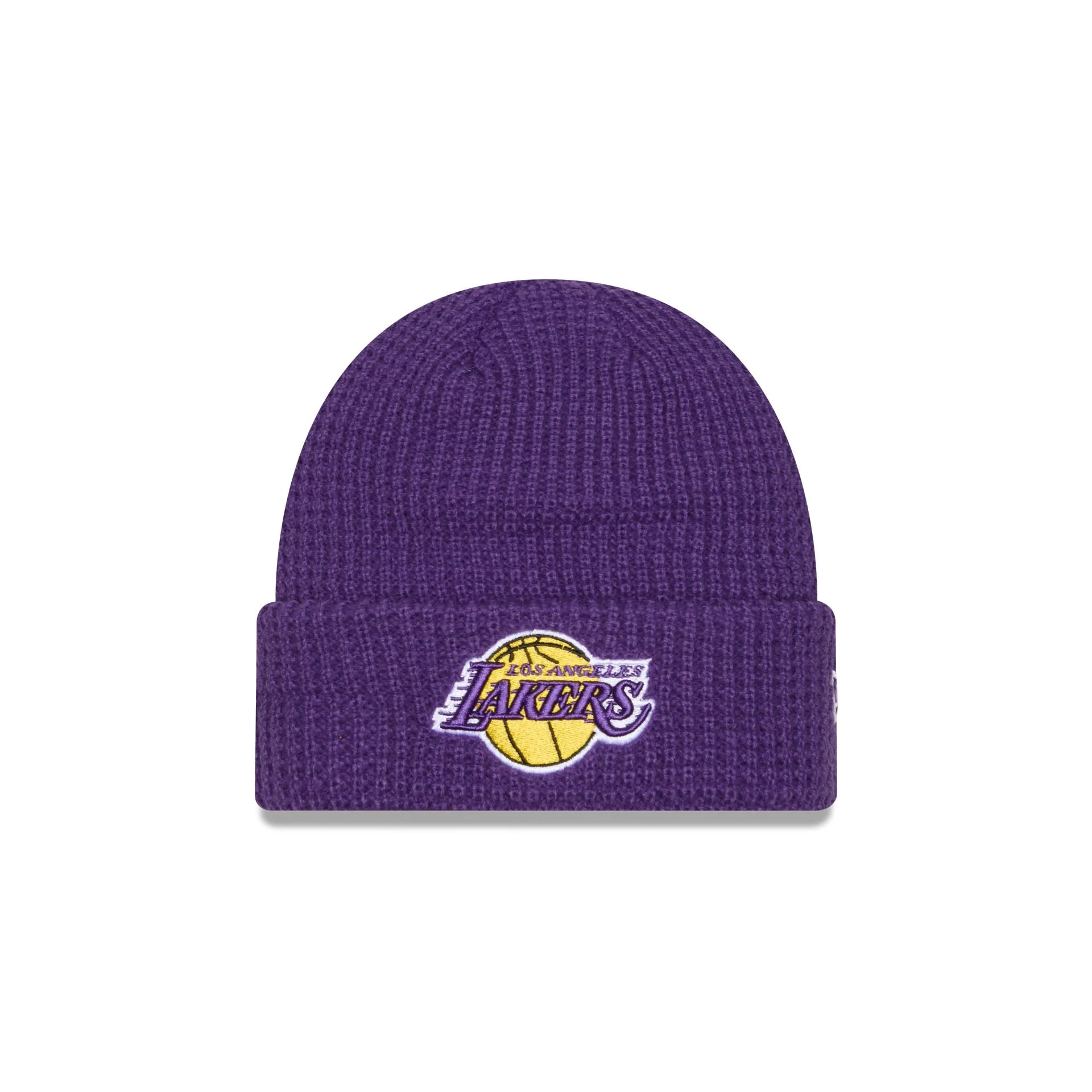 Los Angeles Lakers Waffle Stitch Knit Beanie Hat sold by New Era