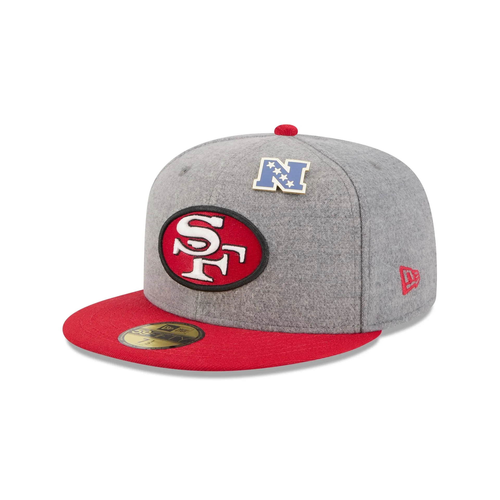 San Francisco 49ers Heather Gray Wool 59FIFTY Fitted Hat sold by New Era product image thumbnail 3