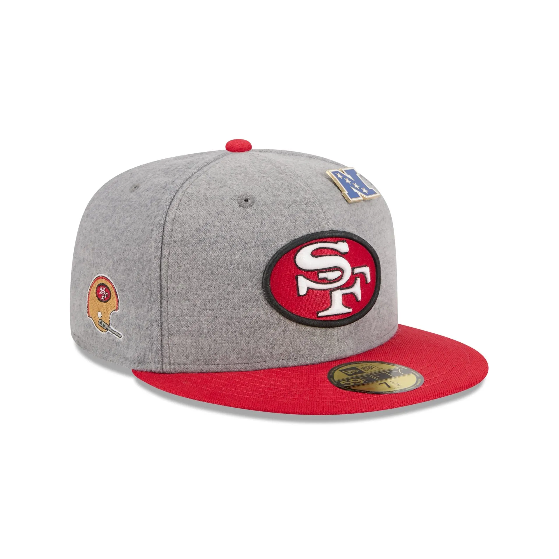 San Francisco 49ers Heather Gray Wool 59FIFTY Fitted Hat sold by New Era