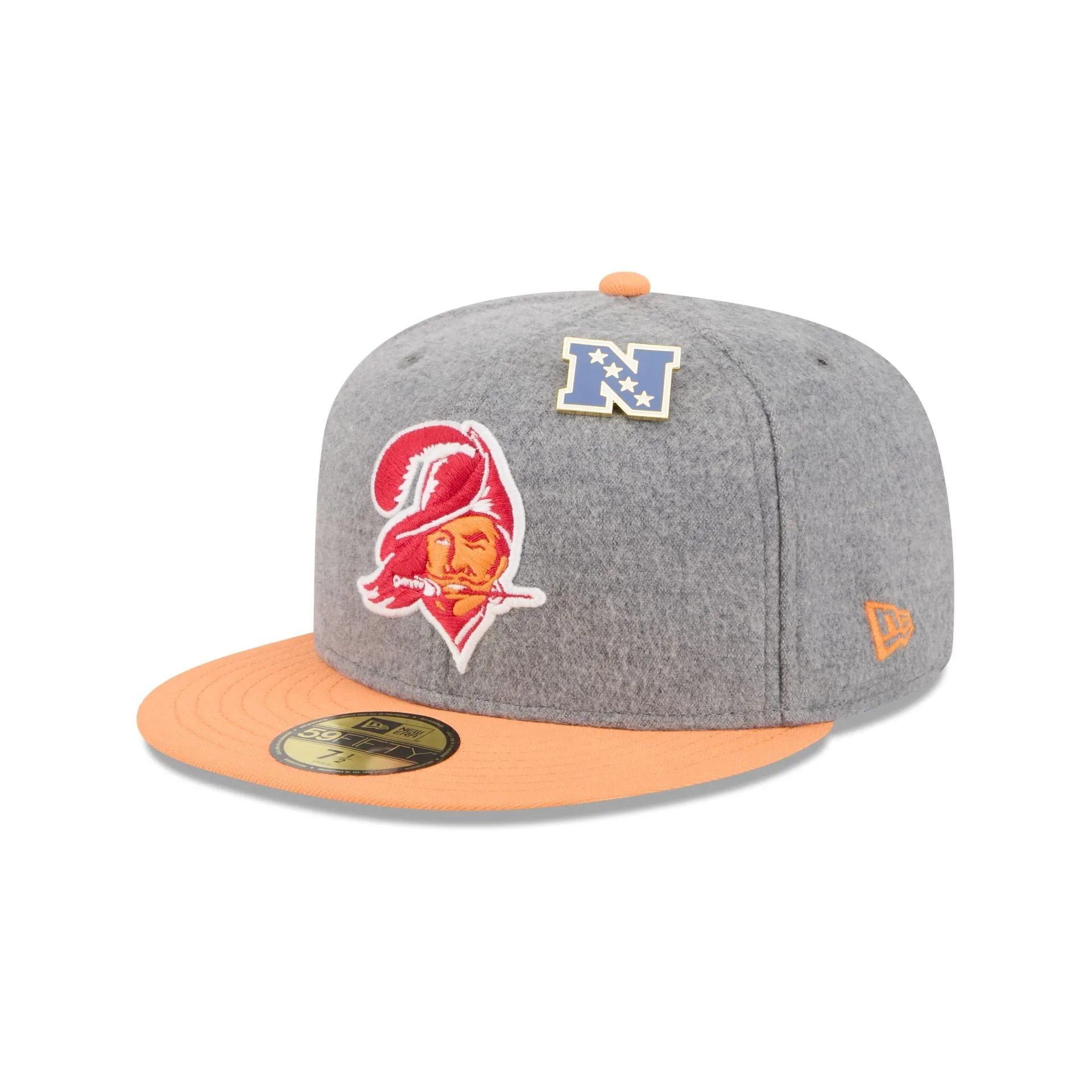 Tampa Bay Buccaneers Heather Gray Wool 59FIFTY Fitted Hat sold by New Era product image thumbnail 3