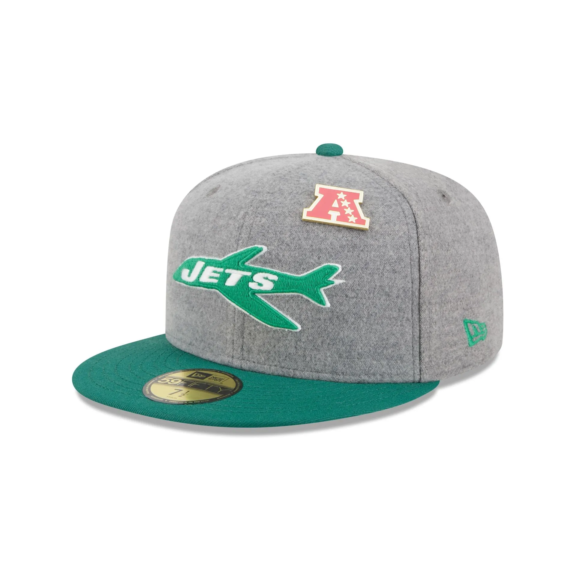New York Jets Heather Gray Wool 59FIFTY Fitted Hat sold by New Era product image thumbnail 3