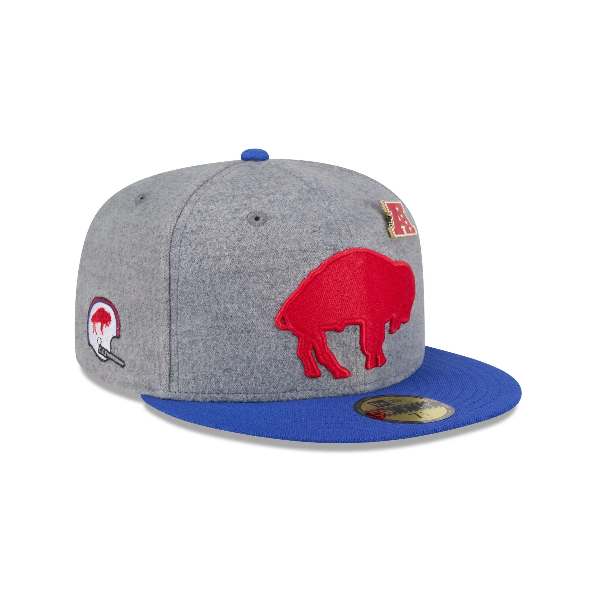 Buffalo Bills Heather Gray Wool 59FIFTY Fitted Hat sold by New Era