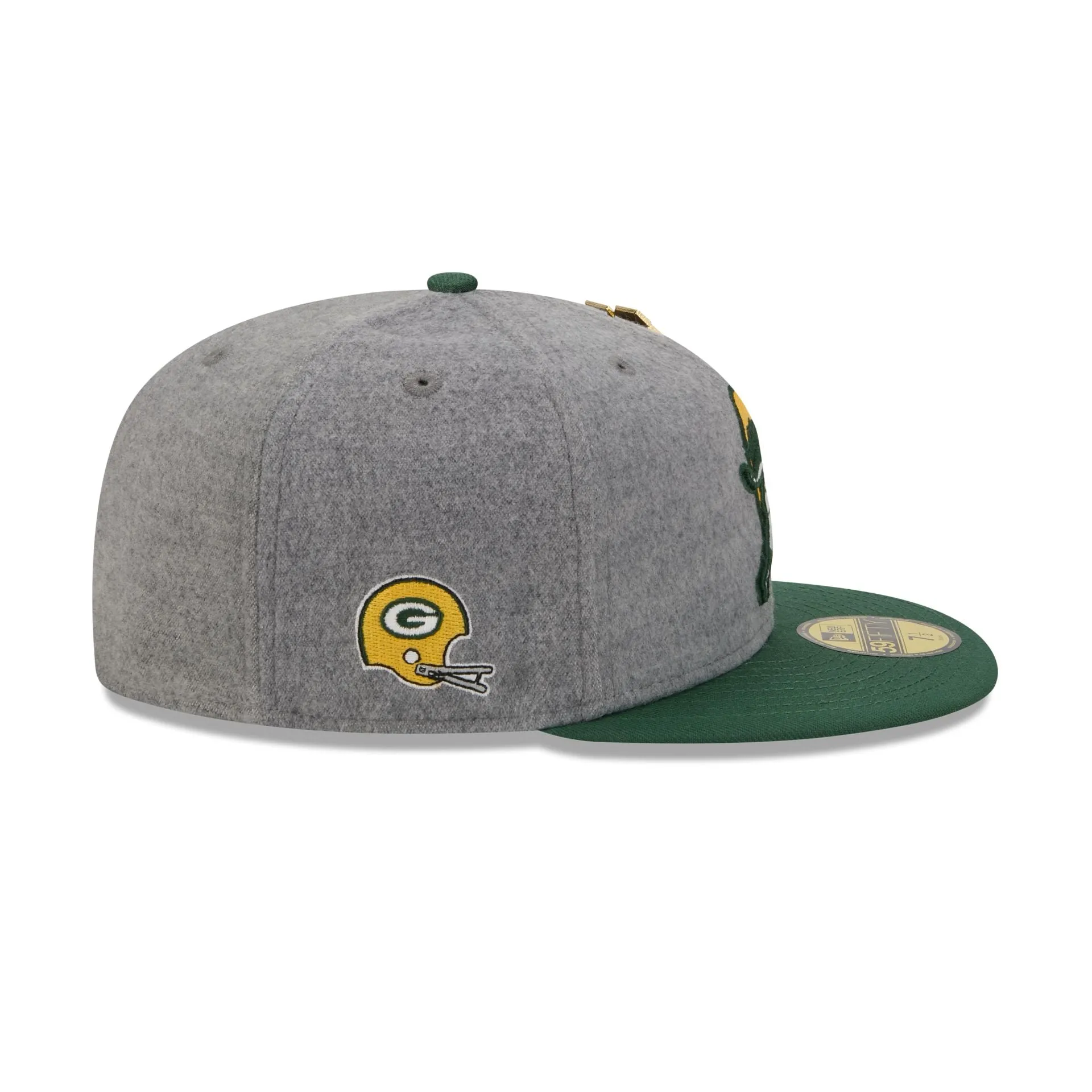 Green Bay Packers Heather Gray Wool 59FIFTY Fitted Hat sold by New Era product image thumbnail 4