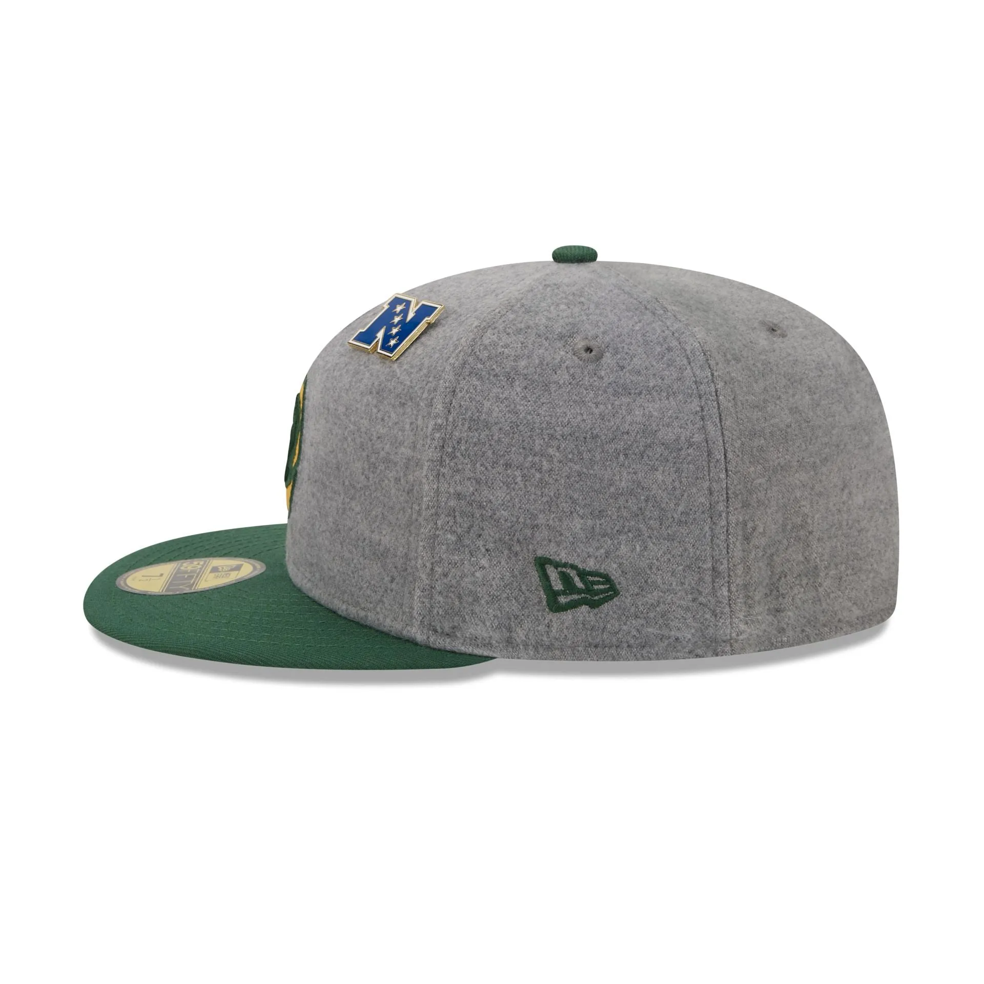 Green Bay Packers Heather Gray Wool 59FIFTY Fitted Hat sold by New Era product image thumbnail 5