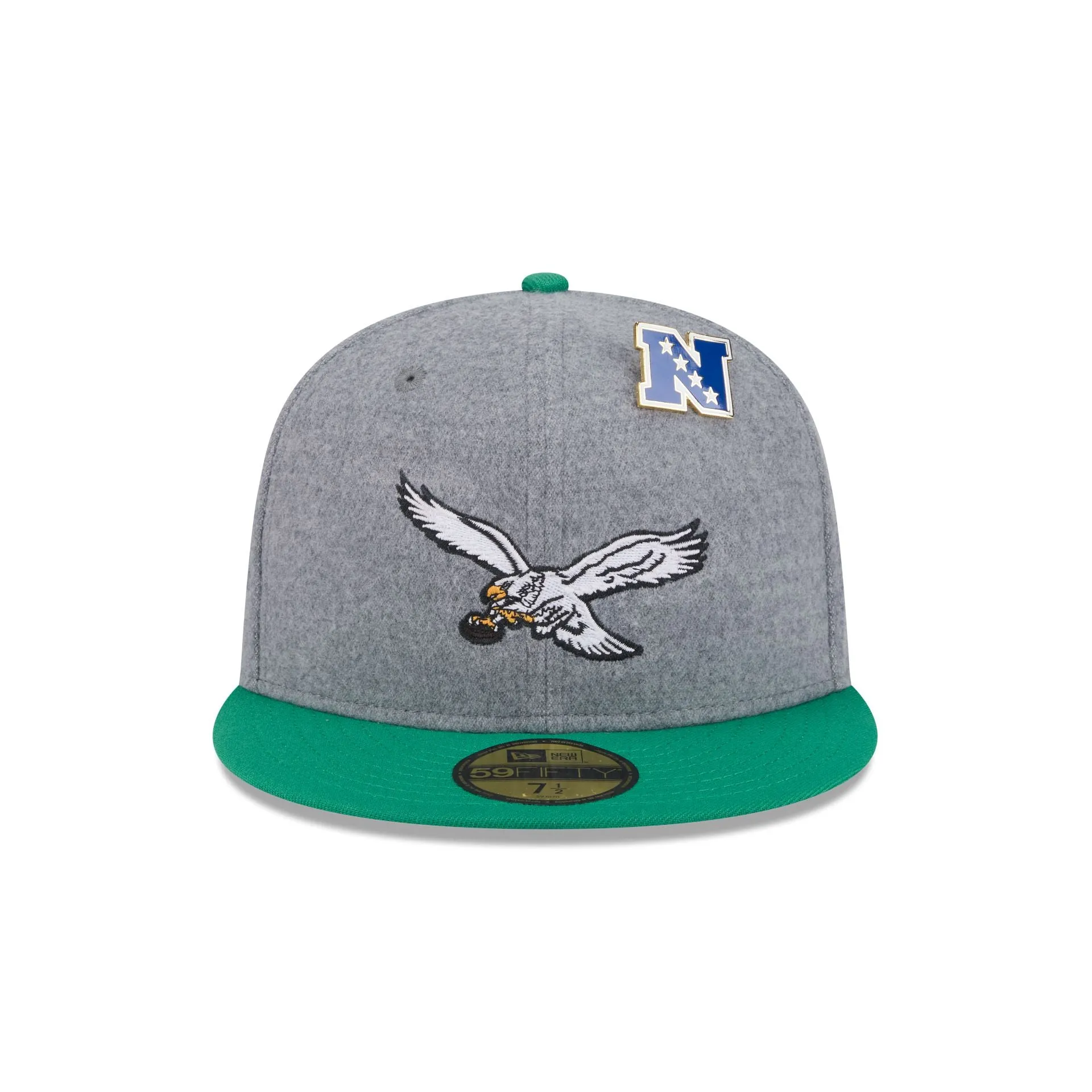 Philadelphia Eagles Heather Gray Wool 59FIFTY Fitted Hat sold by New Era product image thumbnail 2