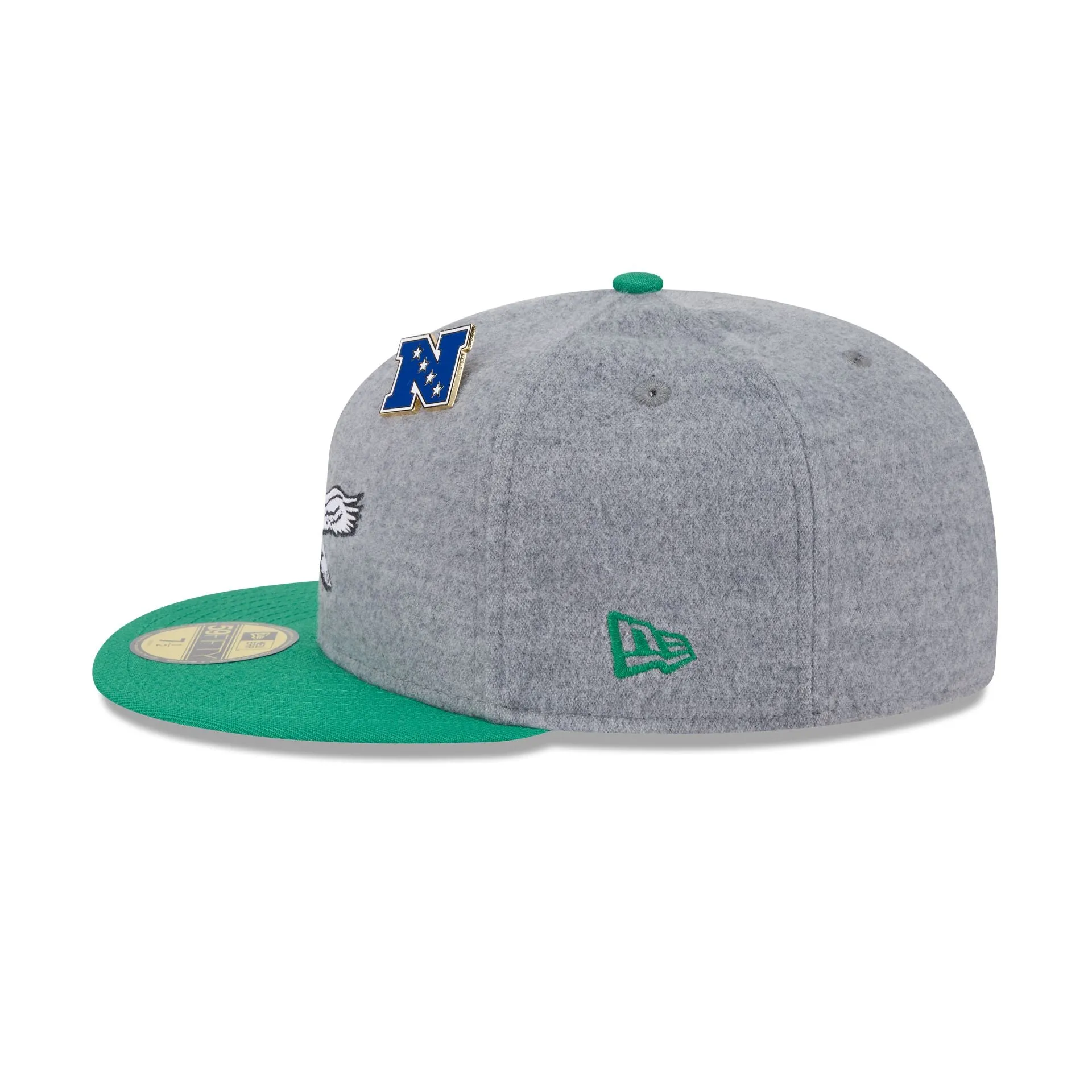 Philadelphia Eagles Heather Gray Wool 59FIFTY Fitted Hat sold by New Era product image thumbnail 5