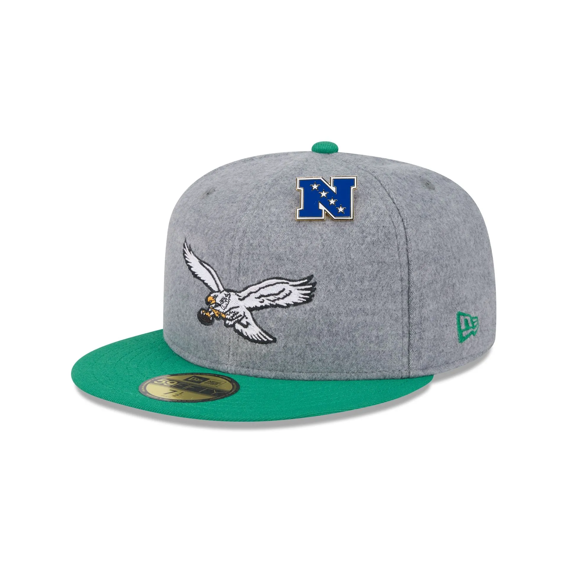 Philadelphia Eagles Heather Gray Wool 59FIFTY Fitted Hat sold by New Era product image thumbnail 3