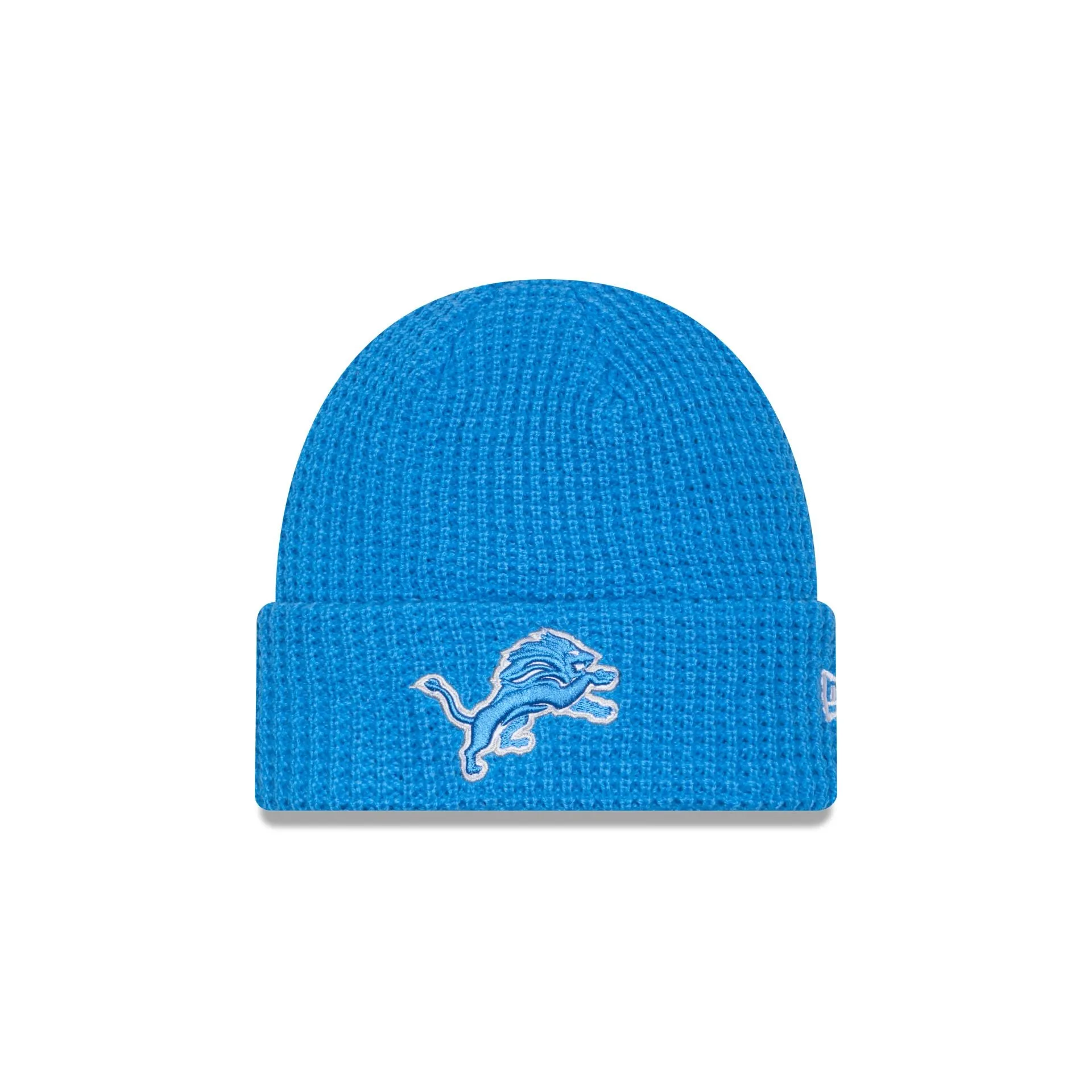 Detroit Lions Waffle Stitch Knit Beanie Hat sold by New Era