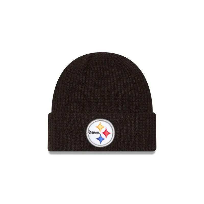 Pittsburgh Steelers Waffle Stitch Knit Beanie Hat sold by New Era