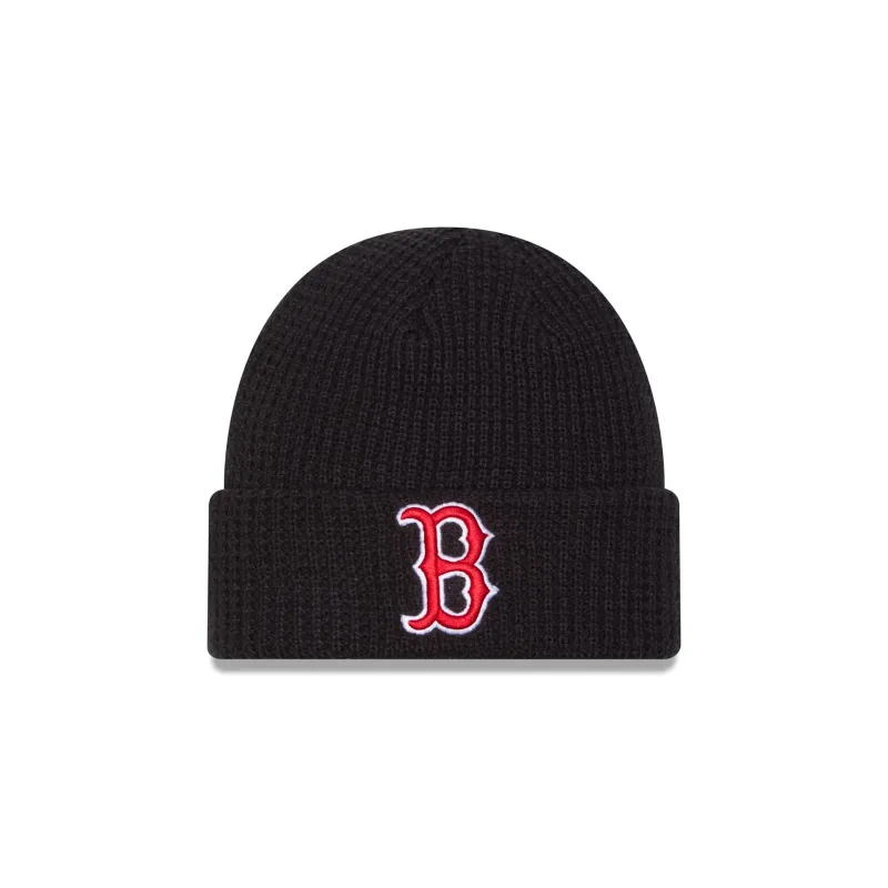 Boston Red Sox Waffle Stitch Knit Beanie Hat sold by New Era