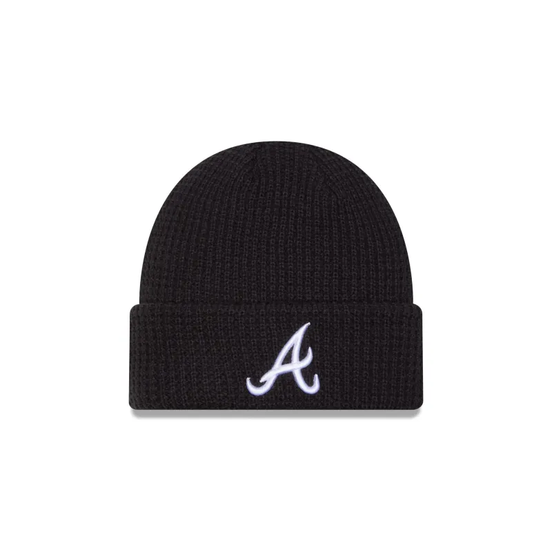 Atlanta Braves Waffle Stitch Knit Beanie Hat sold by New Era
