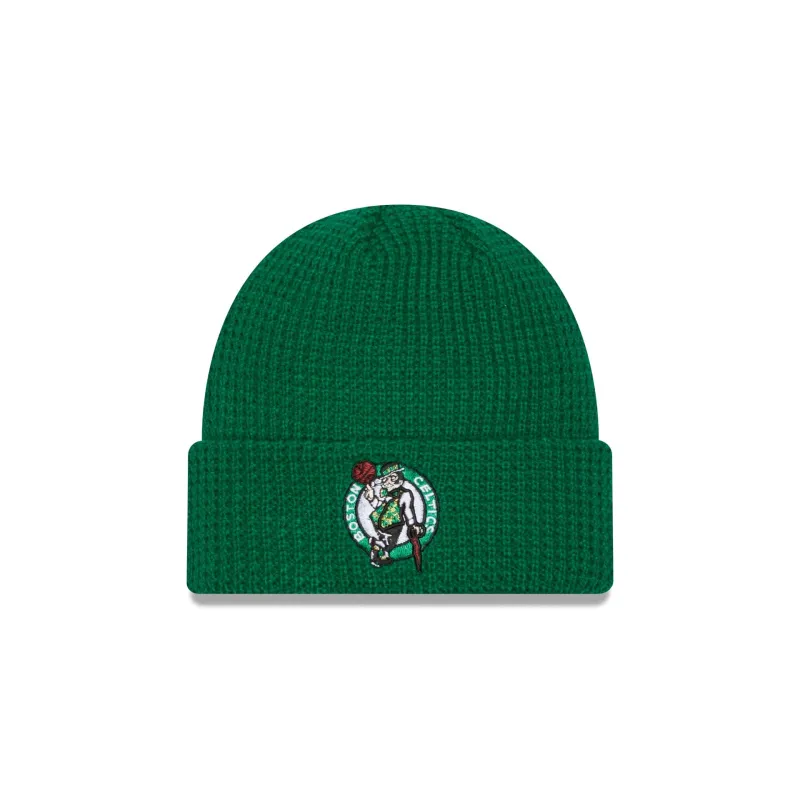 Boston Celtics Waffle Stitch Knit Beanie Hat sold by New Era