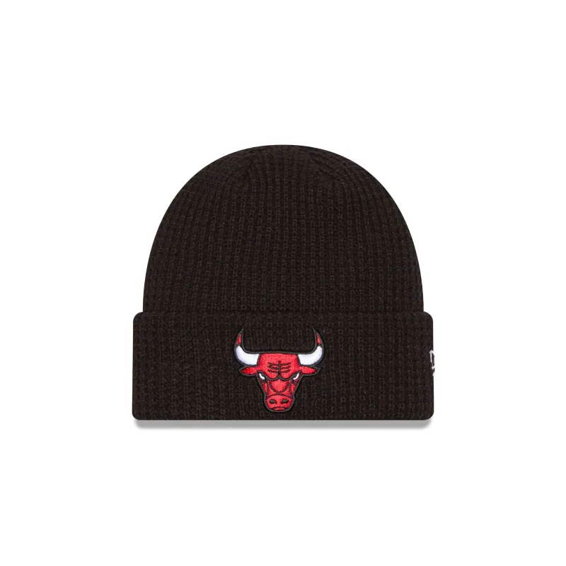 Chicago Bulls Waffle Stitch Knit Beanie Hat sold by New Era