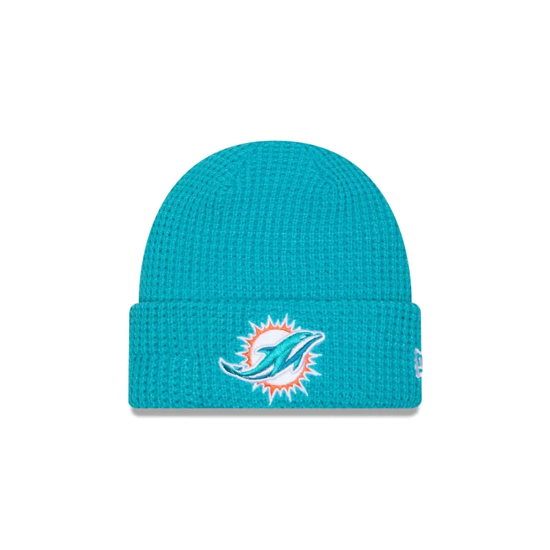 Miami Dolphins Waffle Stitch Knit Beanie Hat sold by New Era
