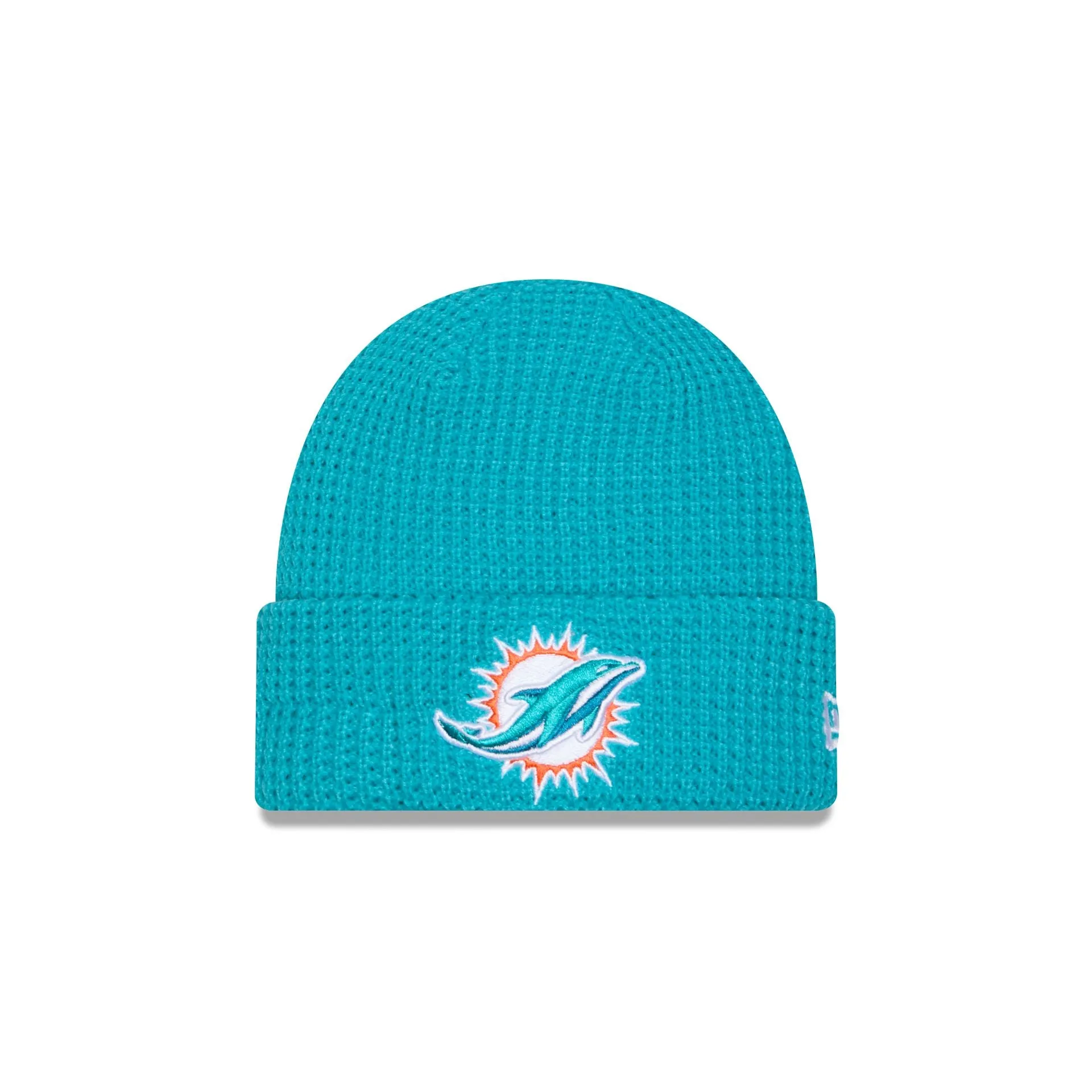 Miami Dolphins Waffle Stitch Knit Beanie Hat sold by New Era