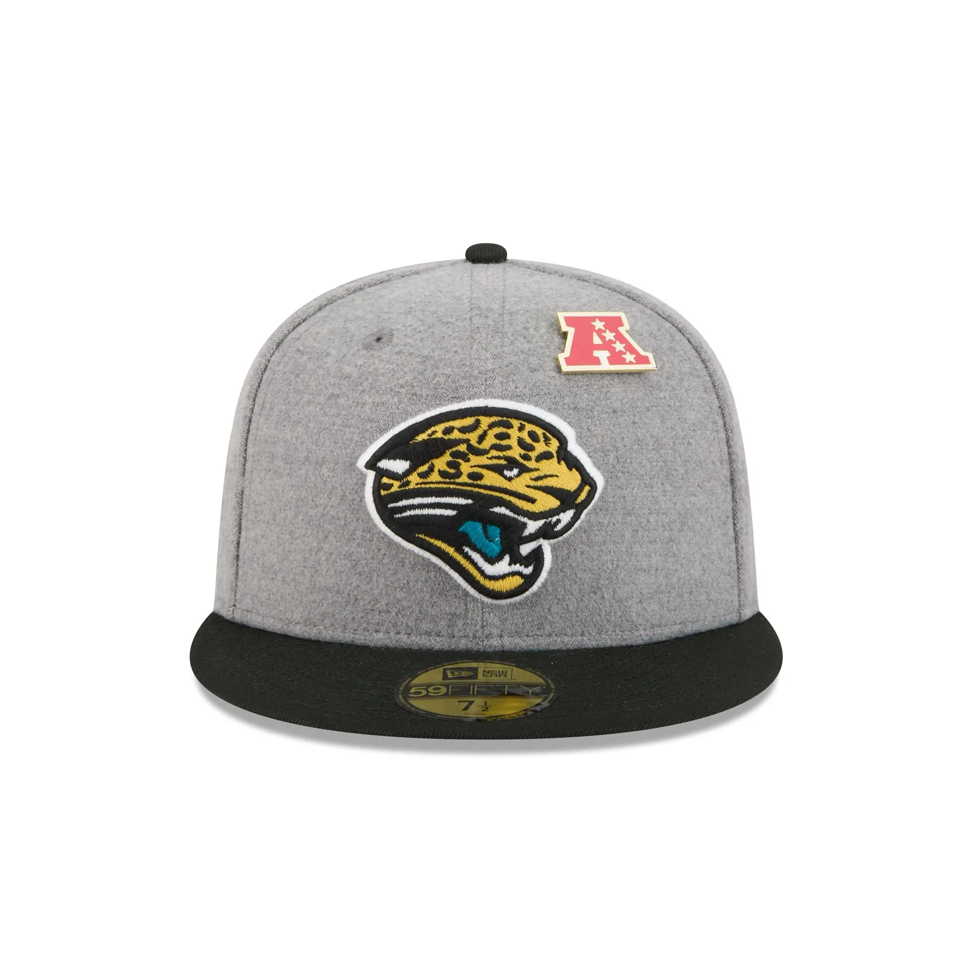 Jacksonville Jaguars Heather Gray Wool 59FIFTY Fitted Hat sold by New Era product image thumbnail 2