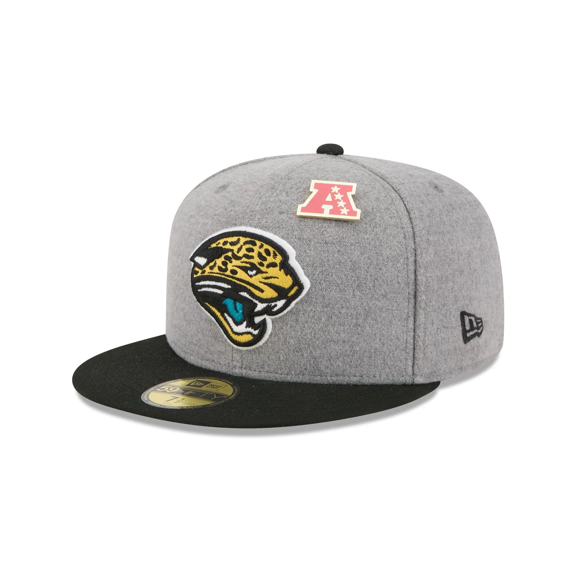 Jacksonville Jaguars Heather Gray Wool 59FIFTY Fitted Hat sold by New Era product image thumbnail 3