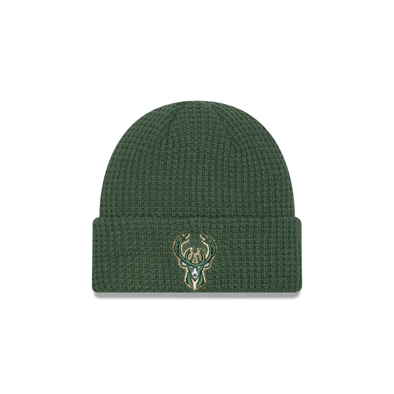 Milwaukee Bucks Waffle Stitch Knit Beanie Hat sold by New Era