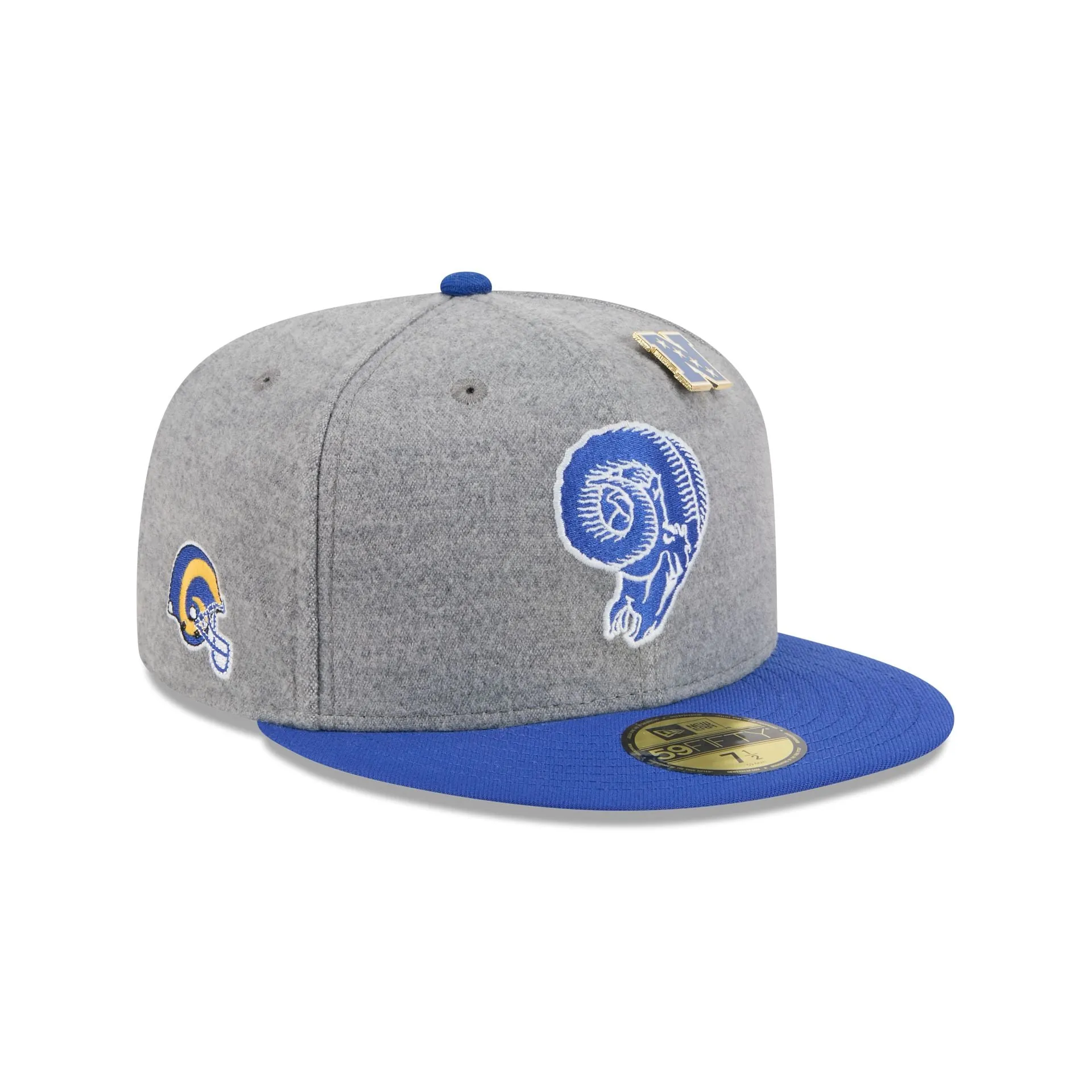 Los Angeles Rams Heather Gray Wool 59FIFTY Fitted Hat sold by New Era