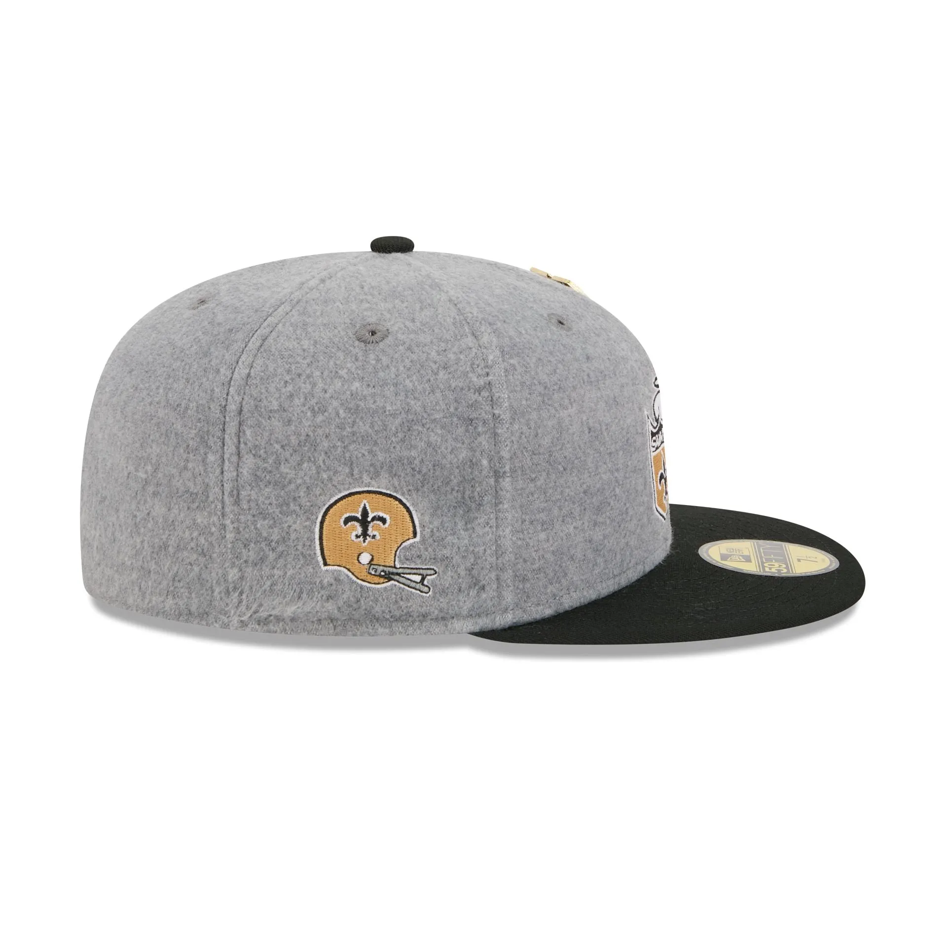 New Orleans Saints Heather Gray Wool 59FIFTY Fitted Hat sold by New Era product image thumbnail 4