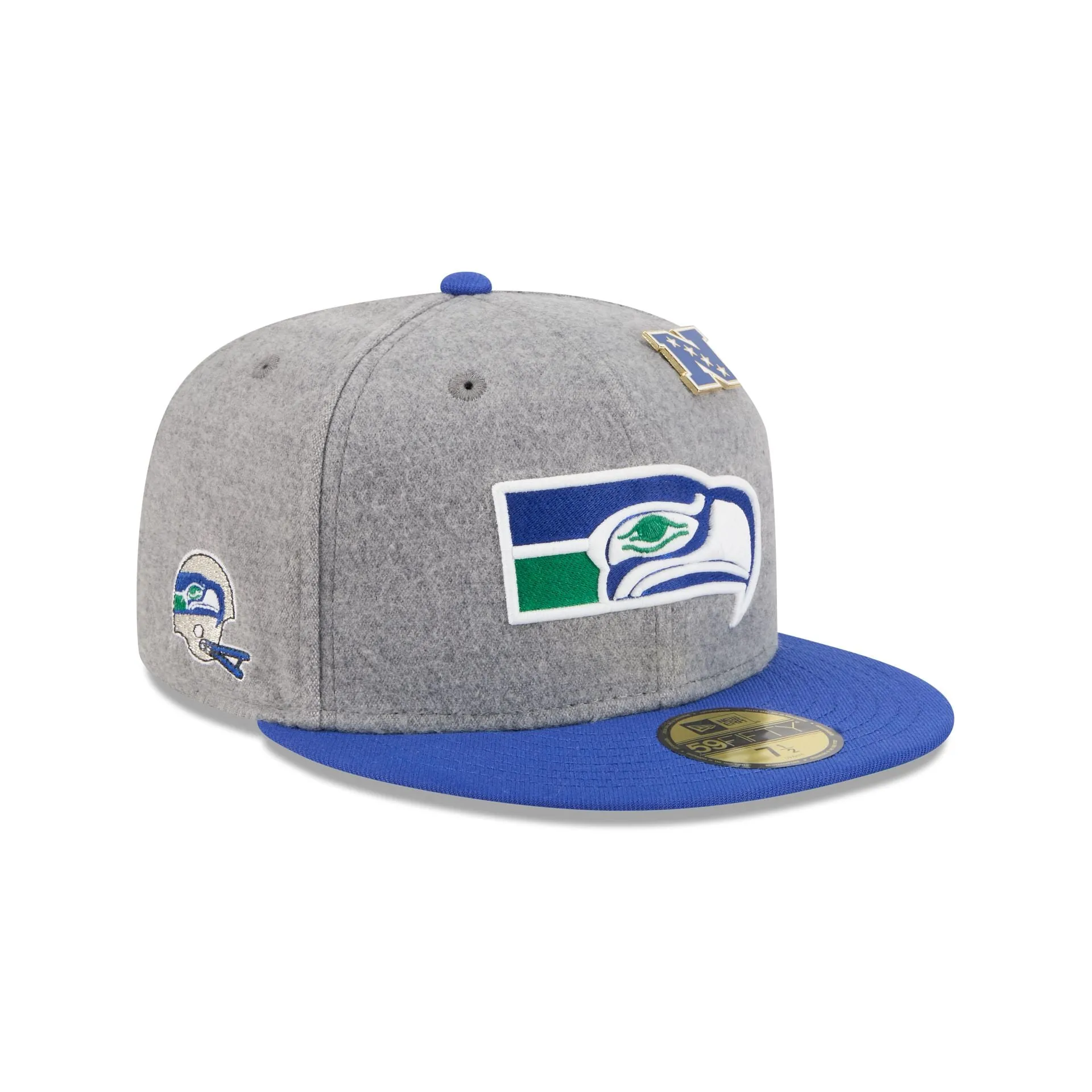 Seattle Seahawks Heather Gray Wool 59FIFTY Fitted Hat sold by New Era