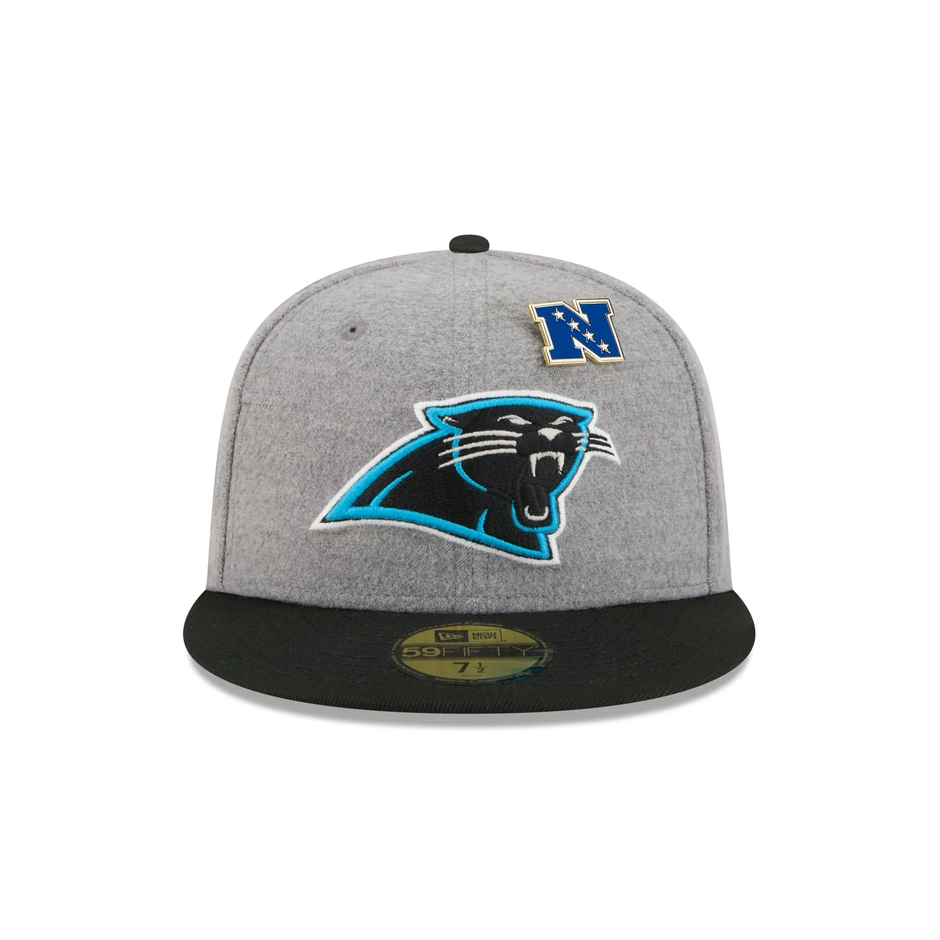 Carolina Panthers Heather Gray Wool 59FIFTY Fitted Hat sold by New Era product image thumbnail 2
