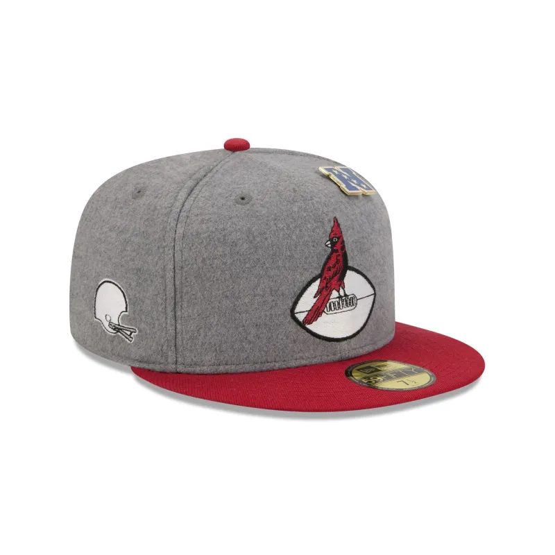 Arizona Cardinals Heather Gray Wool 59FIFTY Fitted Hat sold by New Era