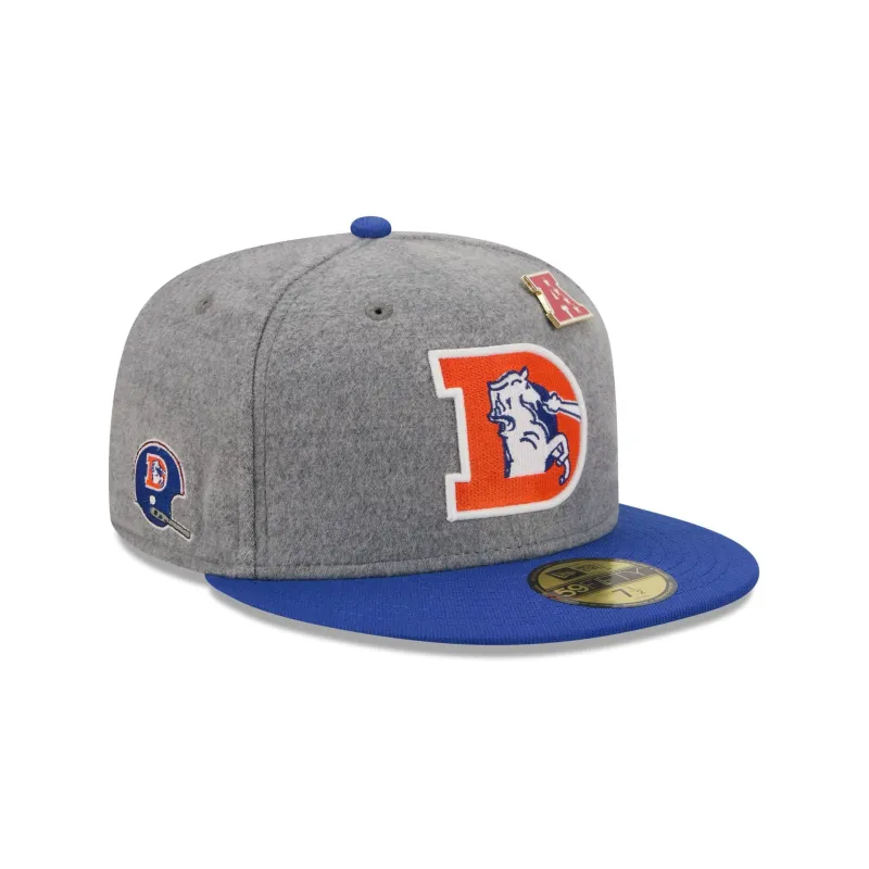 Denver Broncos Heather Gray Wool 59FIFTY Fitted Hat sold by New Era
