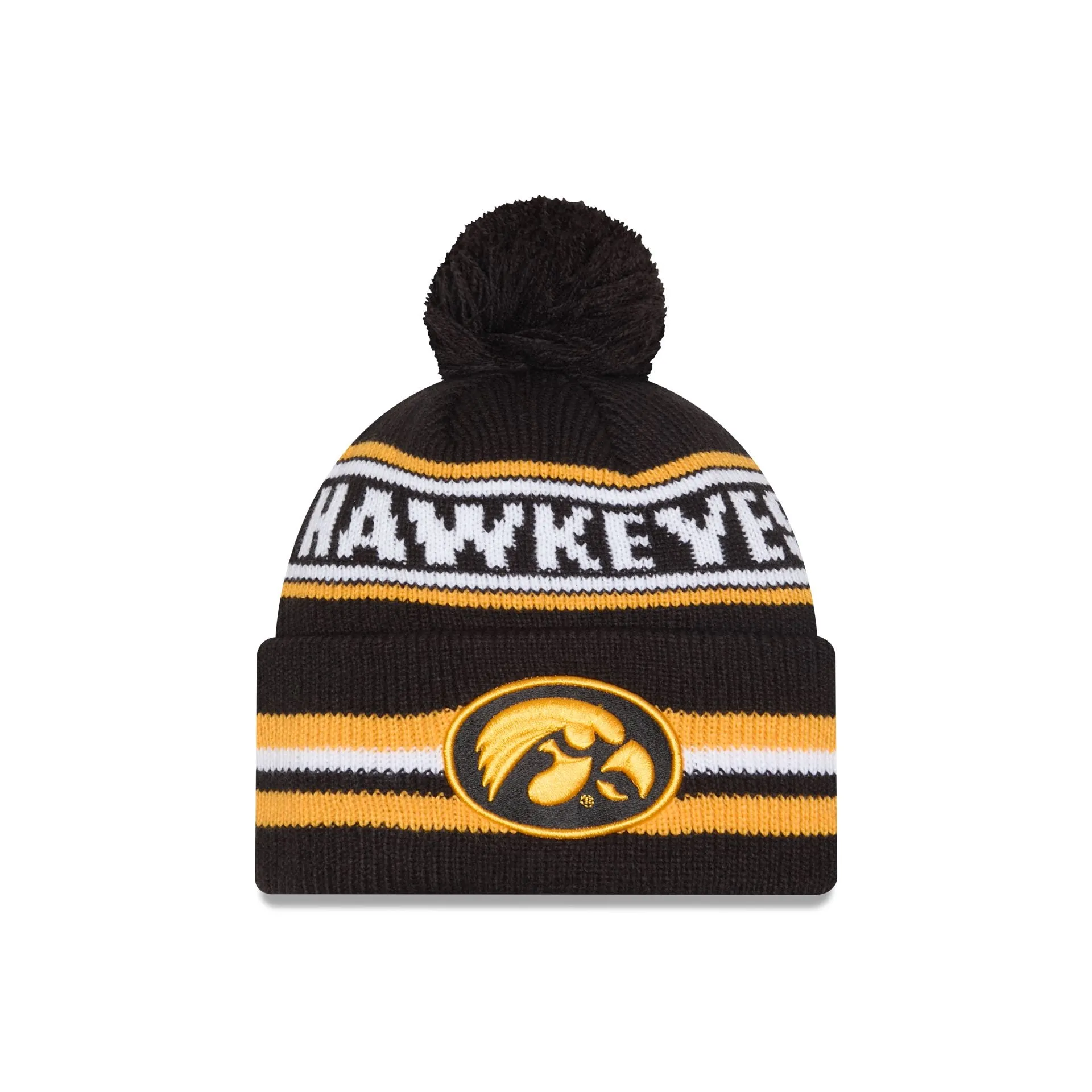 Iowa Hawkeyes Classic Pom Knit Hat sold by New Era