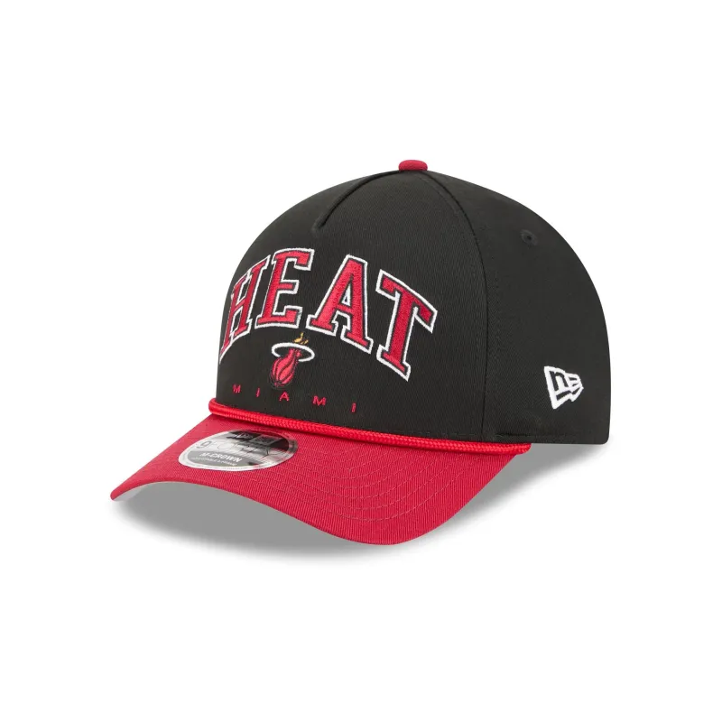 Miami Heat Arch 9FORTY M-Crown A-Frame Snapback Hat sold by New Era