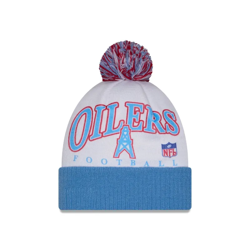 Oilers Spirit Pom Knit Hat sold by New Era
