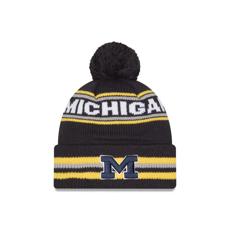 Michigan Wolverines Classic Pom Knit Hat sold by New Era